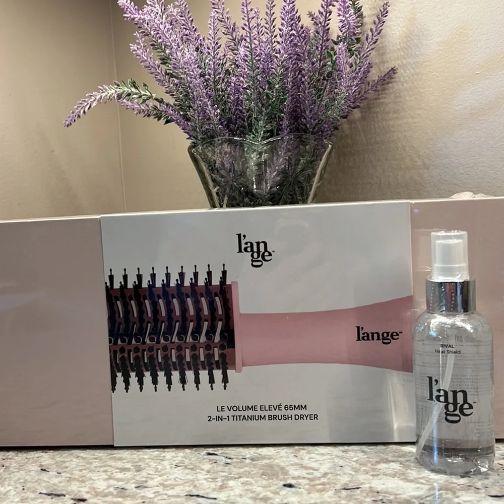 L’ANGE LE VOLUME ELEVE 65MM 2-in-1 Titanium Brush Dryer Pink - Picture 2 of 14